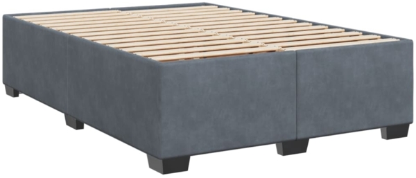vidaXL Boxspringbett mit Matratze Dunkelgrau 140x190 cm Samt 3288619 Bild 9