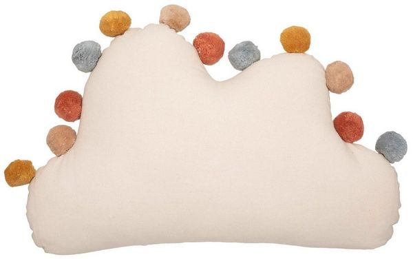 Atmosphera Créateur d'intérieur Dekokissen Dekokissen für Kinder WOLKE mit Pompons, 30 x 50 cm