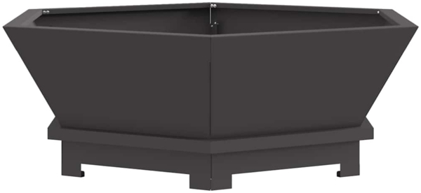 vidaXL Feuerstelle Schwarz 75 x 75 x 28 cm Stahl 858996