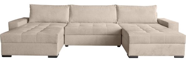 OTTO home Wohnlandschaft Home System U-Form, von B: 269-352 cm wählbar, 6 Varianten zur Auswahl, mit Bettfunktion, Bettkasten & Zierkissen, Federkern