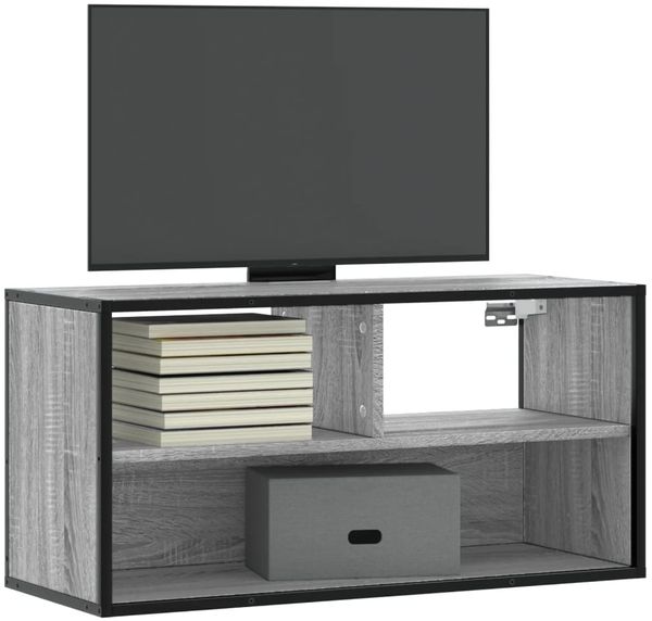 vidaXL TV-Schrank Grau Sonoma 80x31x39,5 cm Holzwerkstoff und Metall 848927