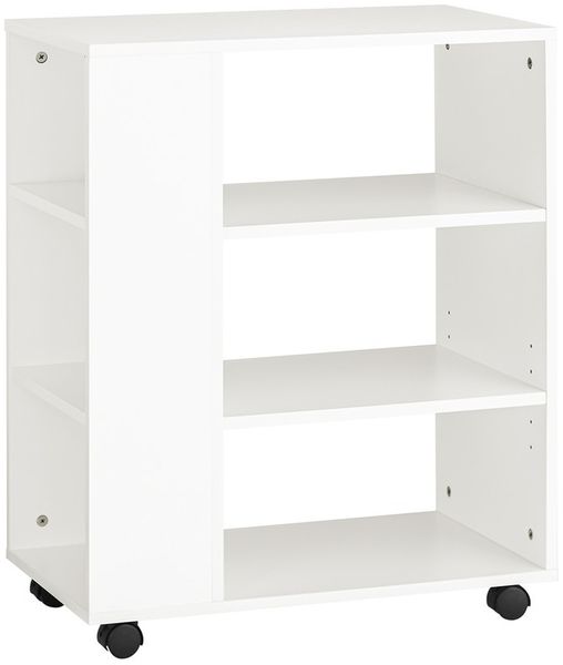 SoBuy FBT68-W Schubladenschrank Büro, Spanplatte, Melamin, Weiß, 60 x 75 x 35 cm