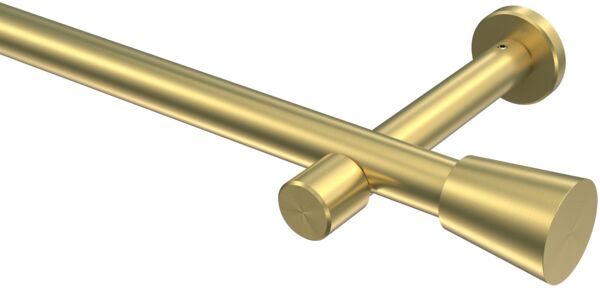 Gardinenstangen-Set Prestige Sitra 100 cm, 1-läufig (ohne Ringe), 20 mm Ø Messing-Optik