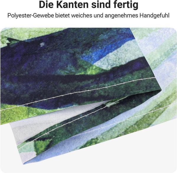 Duschvorhang 120x200cm Grün Blätter, Antischimmel Textil, Wasserdicht, Waschbar Bild 5
