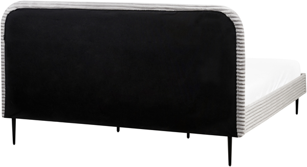 Bett mit Lattenrost Cord FLAYAT 180 x 200 cm Hellgrau Bild 7