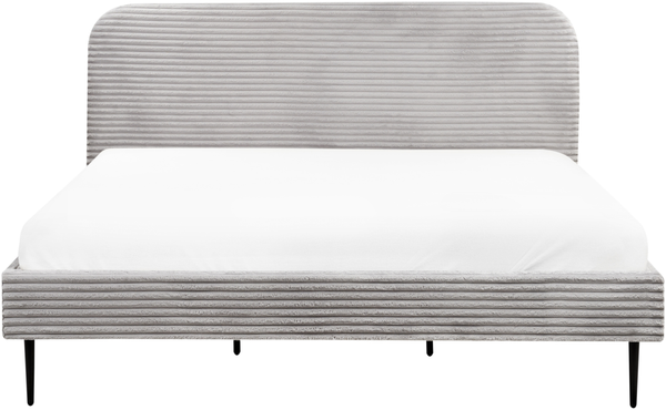 Bett mit Lattenrost Cord FLAYAT 180 x 200 cm Hellgrau Bild 6