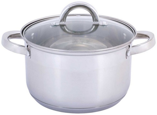 Kochtopf 5 L Edelstahl Suppentopf 24 cm Induktion Schmortopf Bratentopf Topf