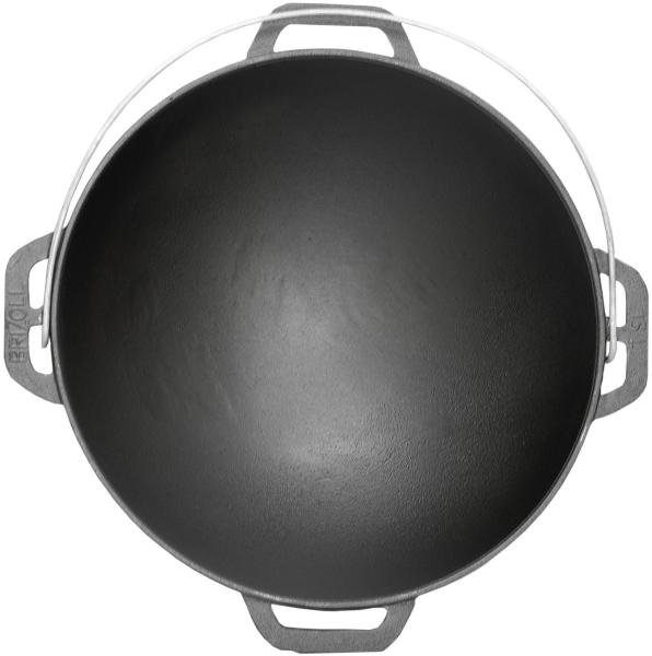 15L Kazan Schwenktopf Gusseisen Kasan DeckelBratpfanne Grill Campingtopf Kessel Bild 4