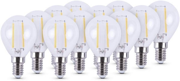 LED Glühbirne Warmweiß E14, Leuchtmittel - Glühlampe 2700K (3er - 9er Pack) Birnenform Energiesparlampe, 15.000 Stunden Lebensdauer, 2 Watt 12er Pack