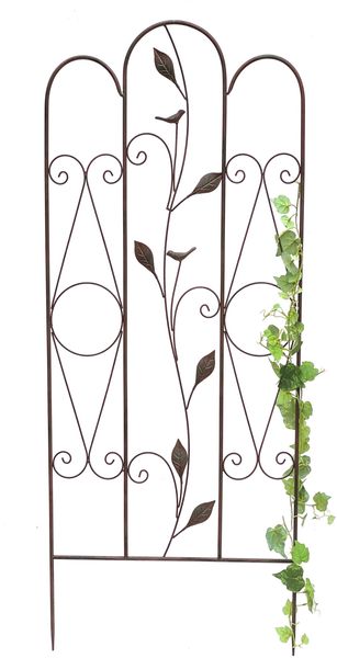 DanDiBo Rankhilfe Metall Rankgitter 120 cm 93993 Kletterhilfe Bodenstecker Blumenhalter Ranksäule