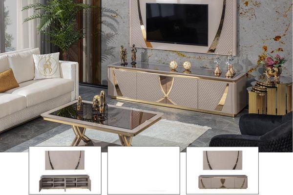 JVmoebel TV-Wand rtv Sideboard aus Holz in elegantem Design, hergestellt in Italien, Made in Europa