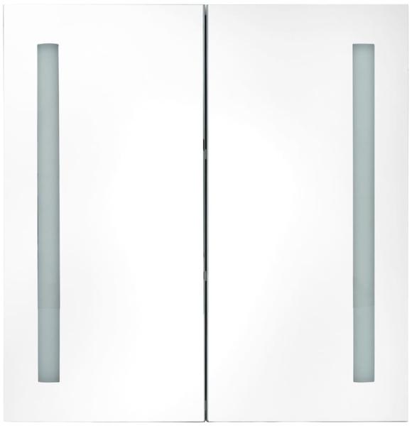 vidaXL LED-Bad-Spiegelschrank Glänzendes Schwarz 62 x 14 x 60 cm Bild 3