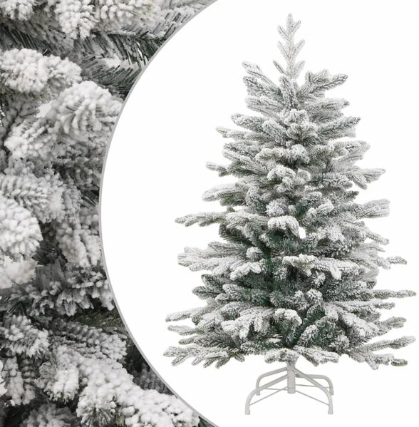 vidaXL Künstlicher Weihnachtsbaum Klappbar Beschneit 150 cm 358385