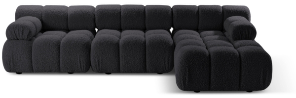 Micadoni Modulares Ecksofa Bellis 4-Sitzer Rechts Boucle Rolf Graphit