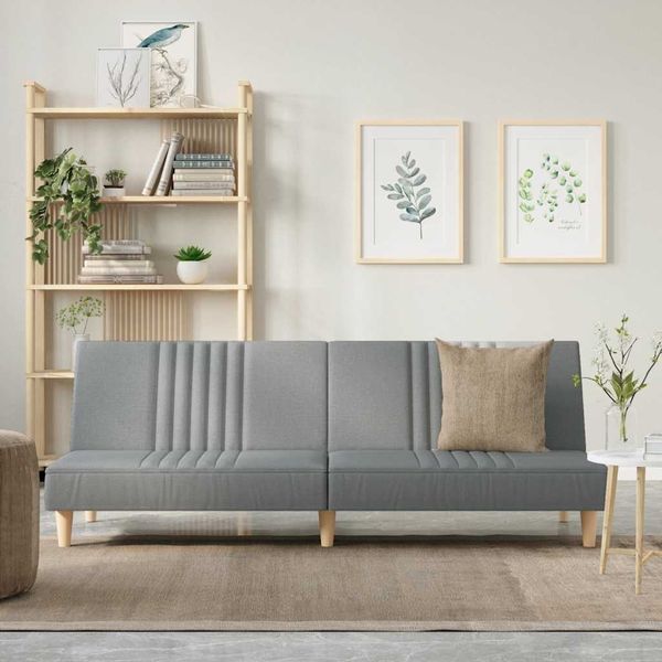 vidaXL Schlafsofa Hellgrau Stoff 351881