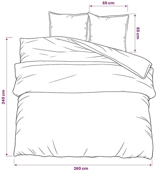 vidaXL Bettwäsche-Set, Baumwolle dunkelgrau, 260x240 cm Bild 6