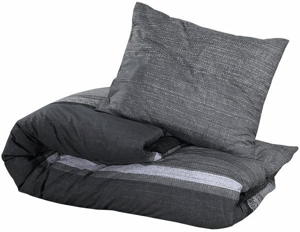 vidaXL Bettwäsche-Set, Baumwolle dunkelgrau, 260x240 cm Bild 3
