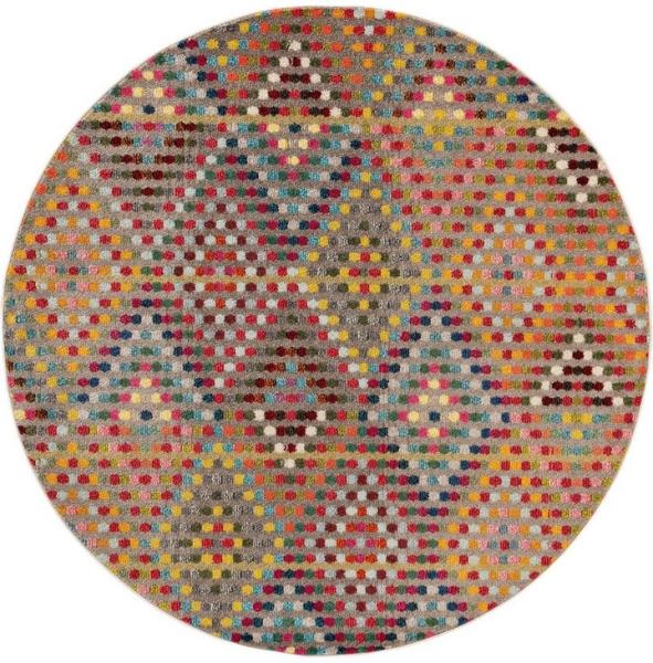 benuta Teppich Casa, rund, Höhe: 11 mm, Kunstfaser, Berber, Ethno-Style, Wohnzimmer