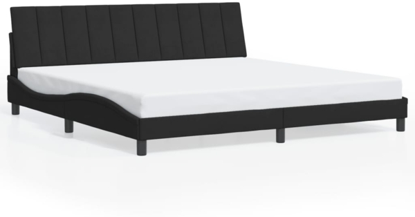 vidaXL Bettgestell ohne Matratze "Hanko" Schwarz 200x200 cm Samt 3207869