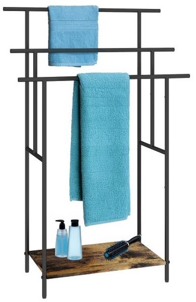 Relaxdays Industrial Handtuchständer mit Ablage