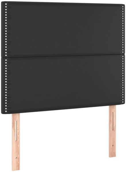 vidaXL Polsterbett mit Matratze & LED Schwarz 90x200 cm Kunstleder [3135861] Bild 7