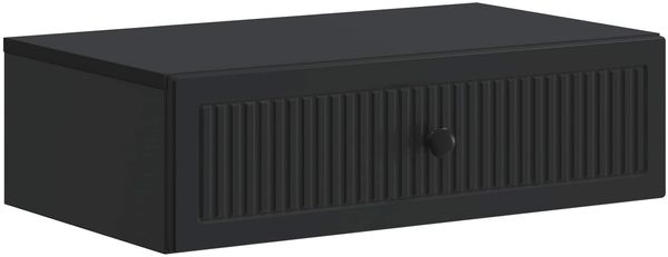 vidaXL Wandmontierter Beistelltisch Schwarz 59 x 34,5 x 17 cm 897976