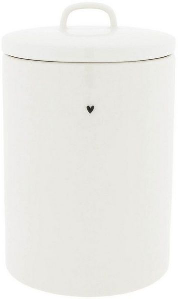 Bastion Collections - Vorratsdose Dose 1,1 Liter Keramik Weiß LI/JAR LRG 011 BL