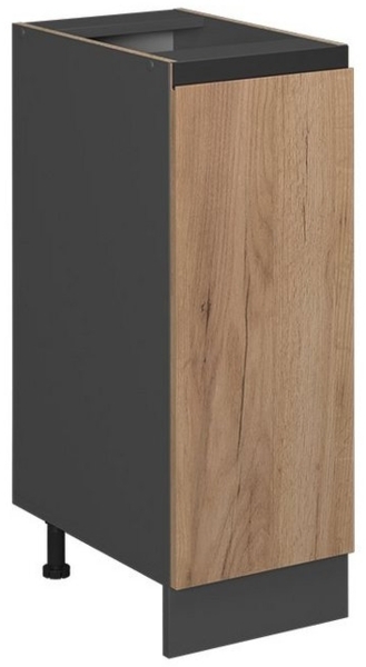 Apothekerschrank R-Line Goldkraft Eiche 30 cm J-Shape, ohne Arbeitsplatte Vicco