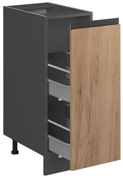 Apothekerschrank R-Line Goldkraft Eiche 30 cm J-Shape, ohne Arbeitsplatte Vicco Bild 3