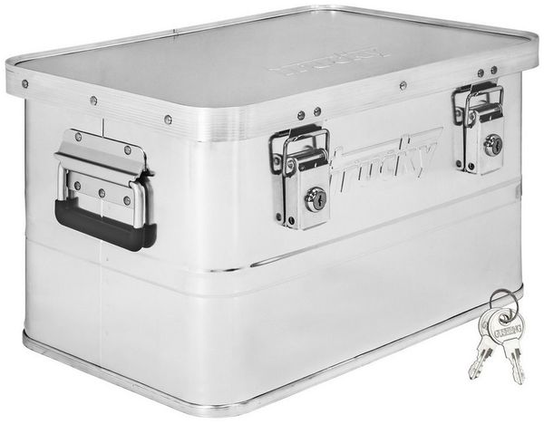 Trucky Allzweckkiste Aluminium Box mit Deckel Silber Alukiste Alu Kiste Abschliessbar