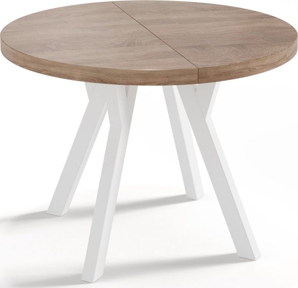 WFL GROUP Esstisch Twixy (erhältlich in 3 Größen – 90/100/100 cm, ausziehbar auf 170/150/200 cm), platzsparender Tisch für kleine Küche, Esszimmer oder Wohnzimmer