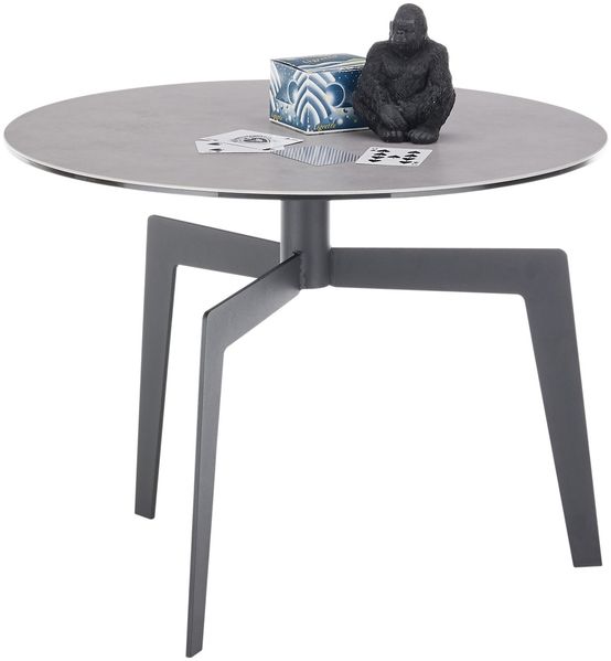 Beistelltisch >BUENA VISTA< in grau, Glas-Keramik/ Metall - 45x60cm (HxD) Bild 3