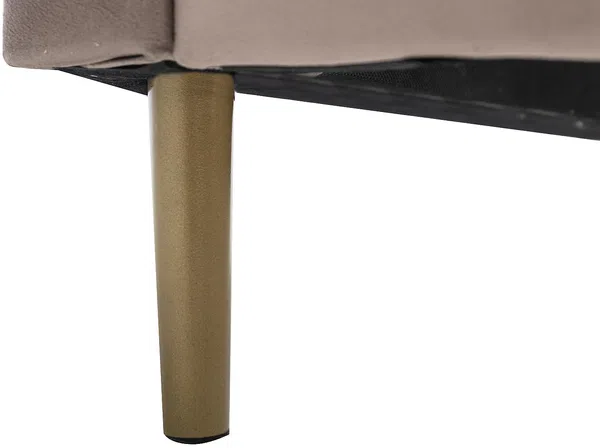 Vente-unique - LIVAYA Bett SamtStoff Beige - B 215 cm x H 150 cm x L 187 cm Bild 6