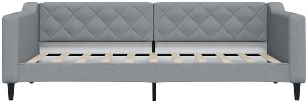 vidaXL Tagesbett Ausziehbar mit Schubladen Hellgrau 90x190 cm Stoff 3197472 Bild 5