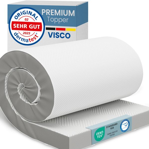 ELONEO Visco Topper Matratzenauflage 100 x 200 x 8 cm