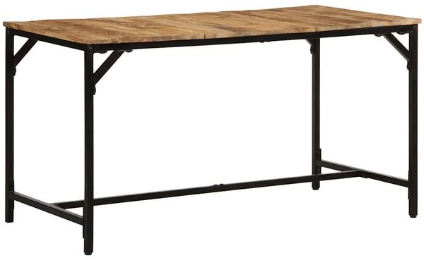 vidaXL Esstisch 140x70x75 cm Raues Massivholz Mango 373604