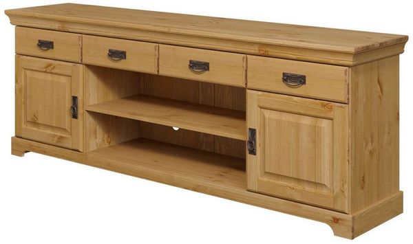 Home affaire TV-Board Rügen, zertifiziertes Massivholz, Breite 180 cm, im Landhausstil