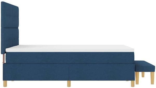 vidaXL Boxspringbett mit Kopfteil Blau 200 x 160 cm Stoff 3344316 Bild 9