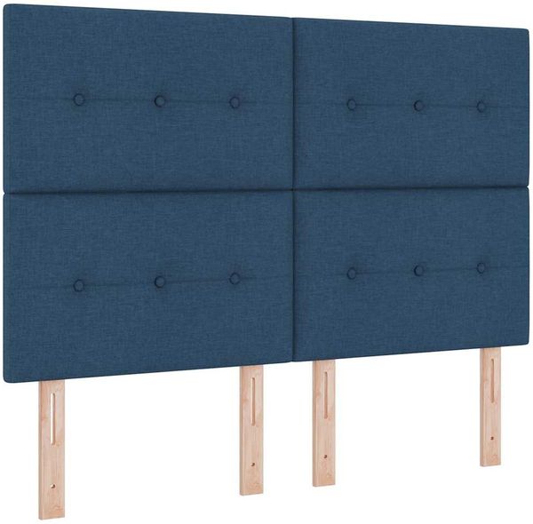 vidaXL Boxspringbett mit Kopfteil Blau 200 x 160 cm Stoff 3344316 Bild 5