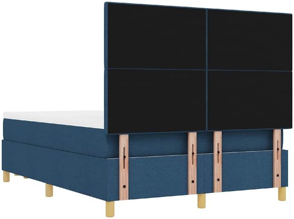 vidaXL Boxspringbett mit Kopfteil Blau 200 x 160 cm Stoff 3344316 Bild 10