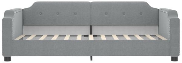 vidaXL Tagesbett mit Matratze Hellgrau 90x200 cm Stoff 3197616 Bild 4
