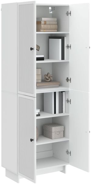 vidaXL Schrankset 2 pcs Hochglanz Weiß 66 x 34,5 x 90 cm Holzwerkstoff 3416362 Bild 2
