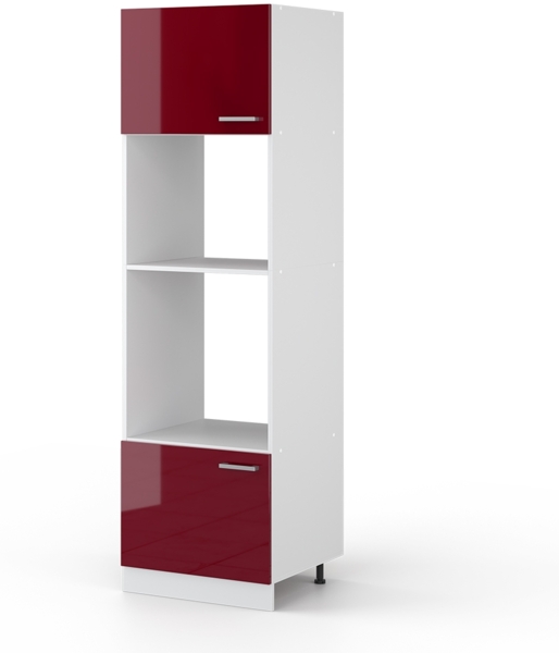 Mikrowellenschrank R-Line Rot Hochglanz 60 cm Vicco