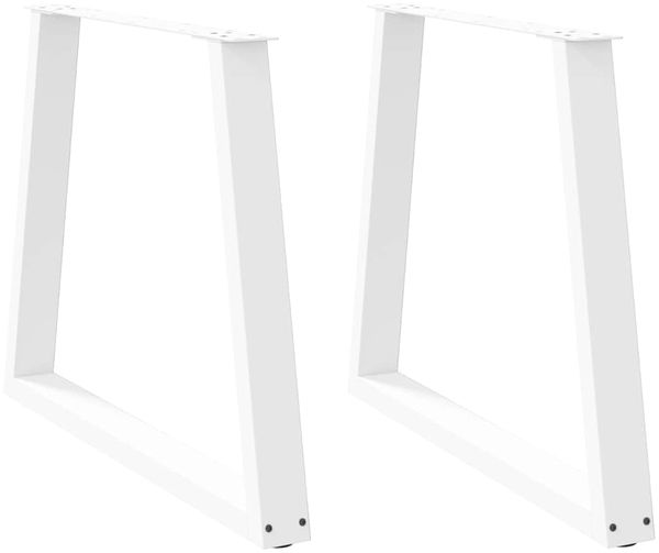 vidaXL Esstisch Beine V-Form 2 Stück Weiß 70x(72-73,3) cm Stahl 4012569