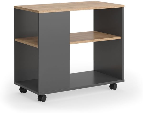 Couchtisch Marian Goldkraft Eiche/Anthrazit 70 x 36.6 cm mit Rollen Vicco
