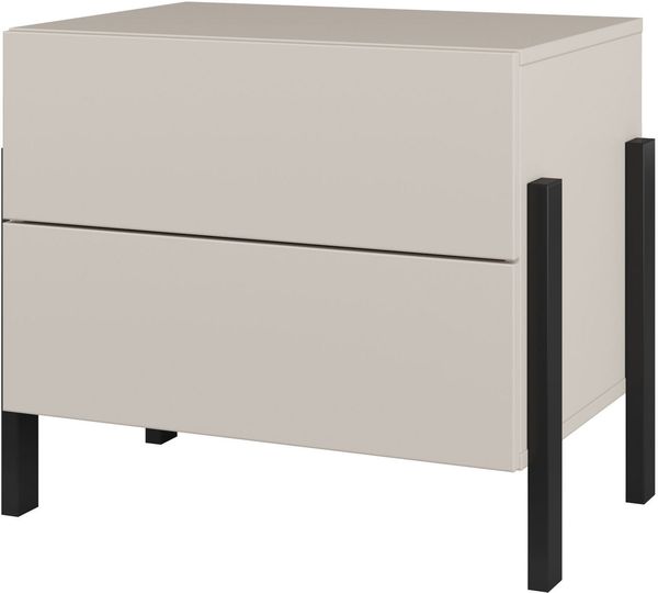 OTTO home Nachtkommode Jukon, Breite 59 cm, moderne Kommode mit zwei Schubladen, Nako mit zwei Schubladen, push to open Funktion