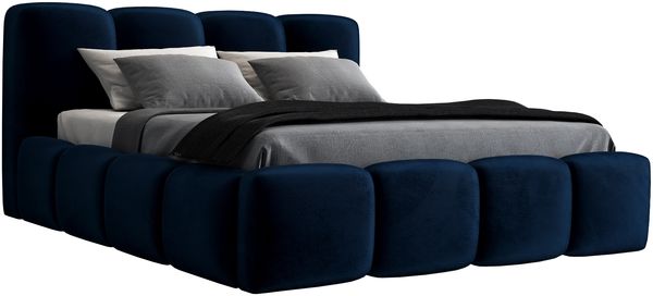 Polsterbett DONA 140x200 mit Matratze, Bettkasten und Lattenrost. Farbe: Blau 11 Bild 4