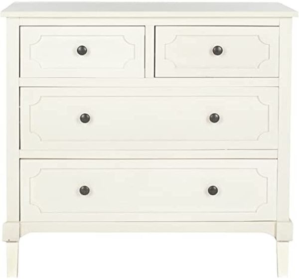 SAFAVIEH Modern Wooden Console with Storage, in White, 80 X 35 X 75