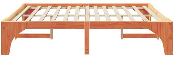 vidaXL Bettrahmen Braun 200 x 200 cm Massives Kiefernholz 872976 Bild 6