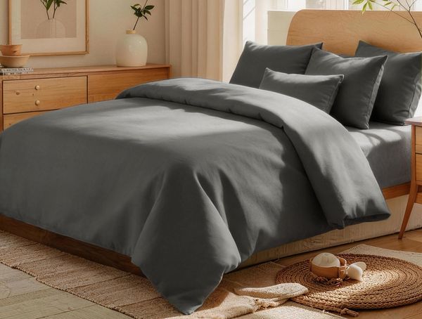 Lexzurn Bettwäsche Bettwäsche 135x200/155x220/200x200 bügelfrei Bettbezug Set, 2 teilig, mit Reißverschluss, Polycotton recycelt, sehr weich